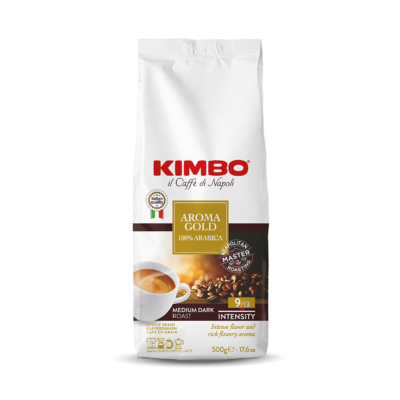 Paquet de 500 g de café en grains Kimbo Aroma Gold 100 % arabica
