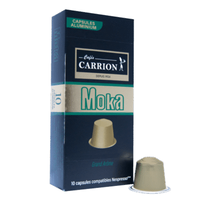 Boîte de 10 capsules compatibles Cafés Carrion Moka